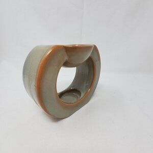 Partylite Green Gaia Southwest Ceramic Art Deco Aroma Melts or Oil Warmer